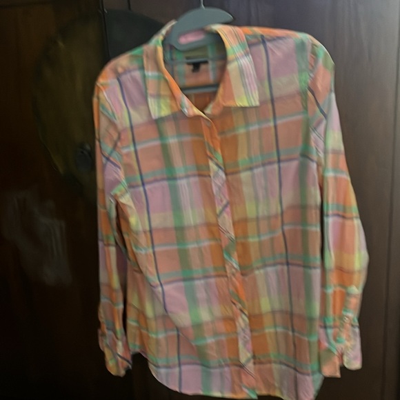Talbots plaid button down - Picture 2 of 6